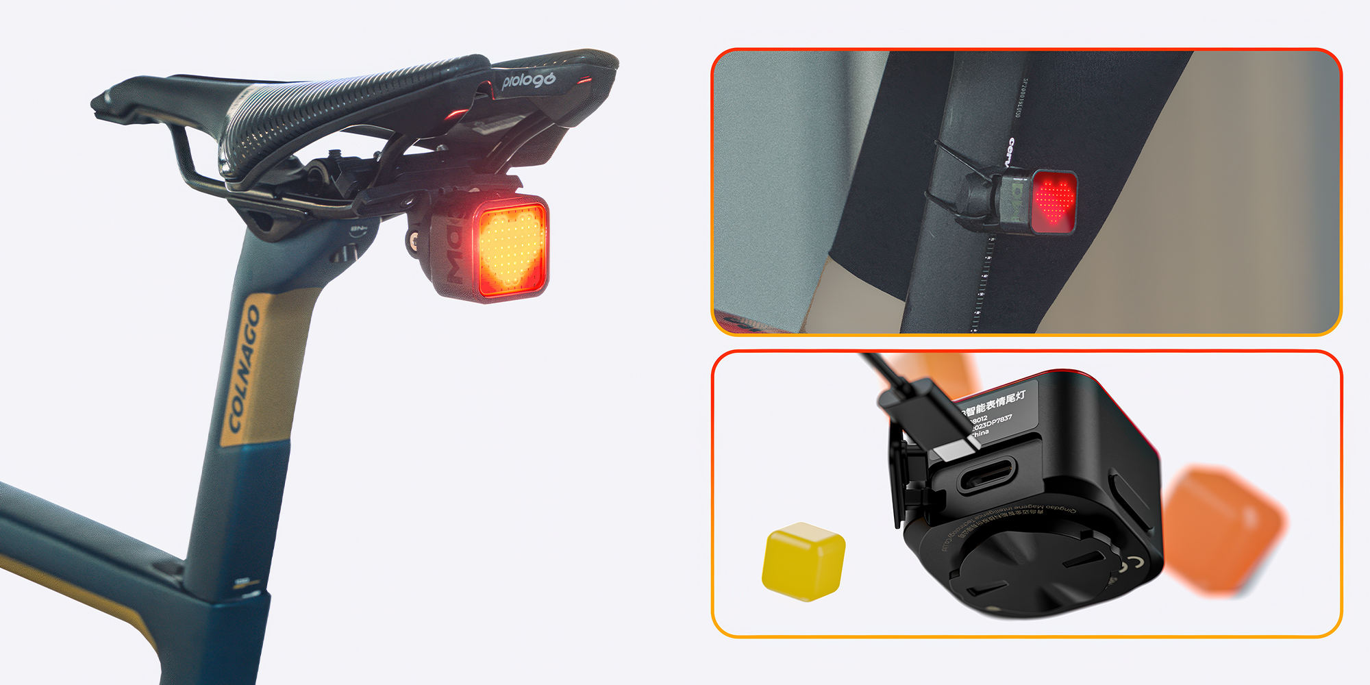 Lampka rowerowa Magene L308 tylna - mocowanie podsiodłowe